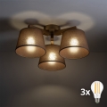 BRILAGI - LED stropni luster LATTE SABIA 3xE27/15W/230V borovina/smeđa