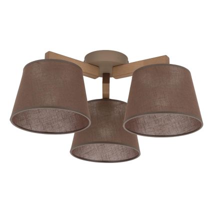 BRILAGI - LED stropni luster LATTE SABIA 3xE27/15W/230V borovina/smeđa