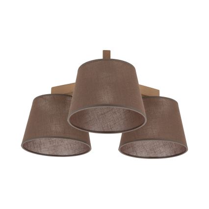 BRILAGI - LED stropni luster LATTE SABIA 3xE27/15W/230V borovina/smeđa