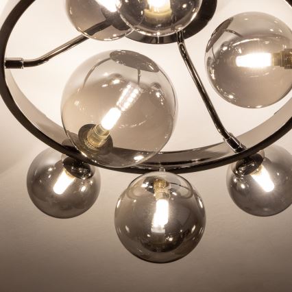 Brilagi - LED Stropni luster MILLA 10xG9/3W/230V crni krom/zadimljeno