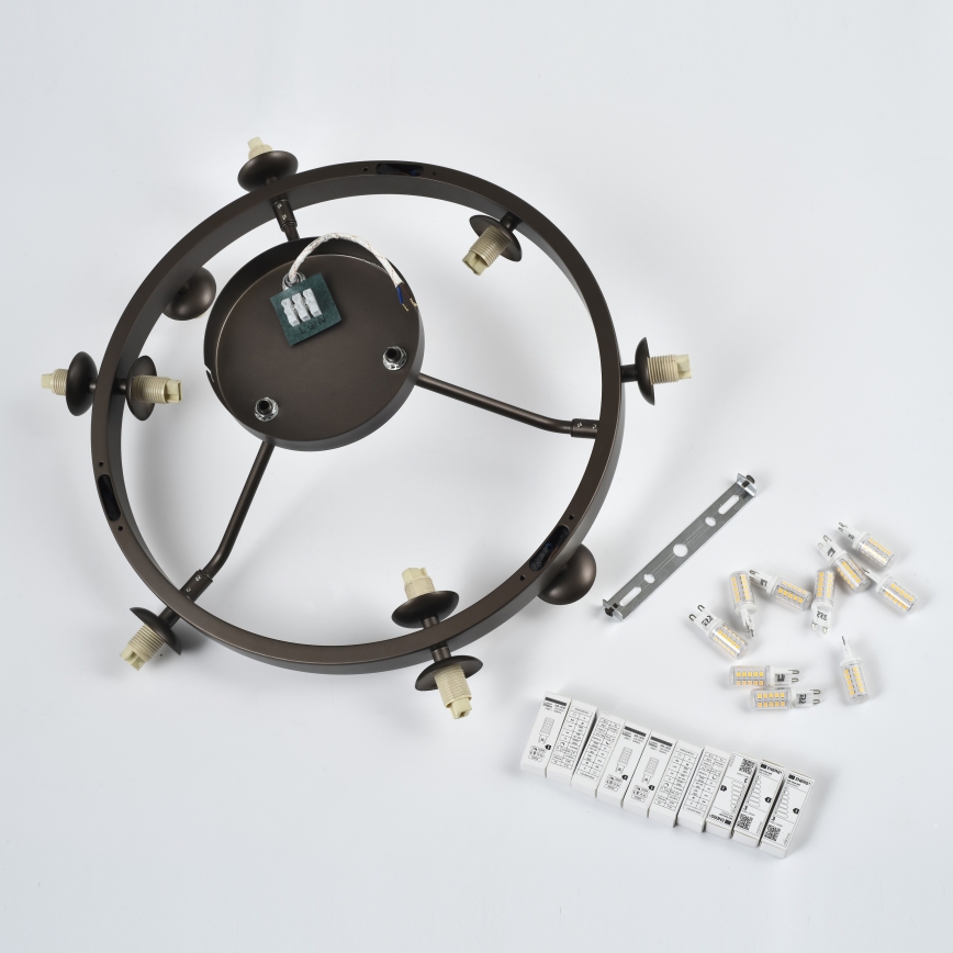 Brilagi - LED stropni luster MILLA 10xG9/3W/230V smeđa/dimljeno smeđa
