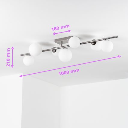 Brilagi - LED stropni luster MILLA 7xG9/3W/230V crni krom/bijela