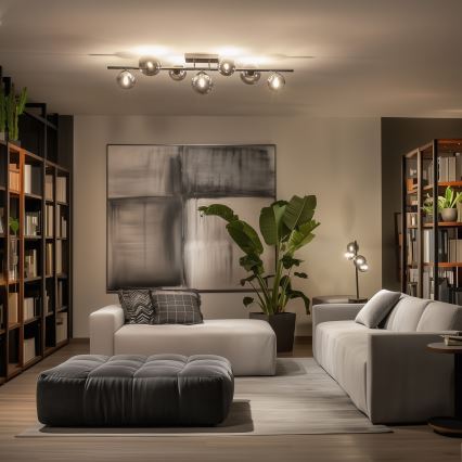 Brilagi - LED stropni luster MILLA 7xG9/3W/230V crni krom/dimljeno