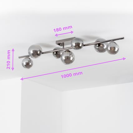 Brilagi - LED stropni luster MILLA 7xG9/3W/230V crni krom/dimljeno