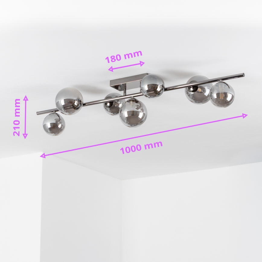 Brilagi - LED stropni luster MILLA 7xG9/3W/230V crni krom/dimljeno