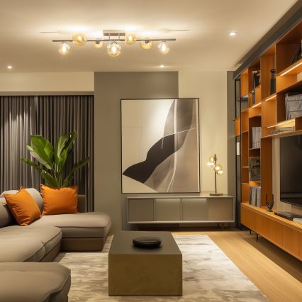 Brilagi - LED stropni luster MILLA 7xG9/3W/230V crni krom/zlatni