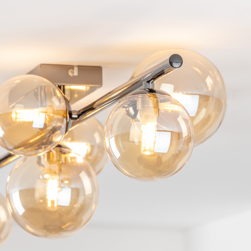 Brilagi - LED stropni luster MILLA 7xG9/3W/230V crni krom/zlatni