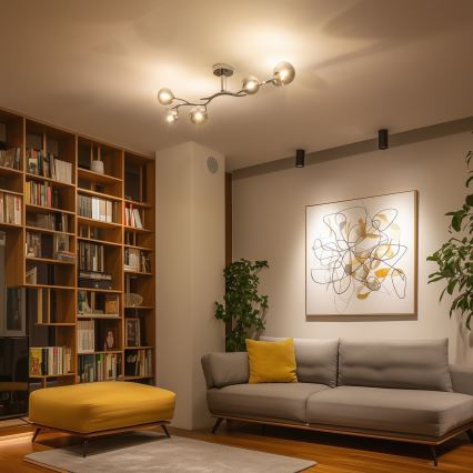 Brilagi - LED stropni luster MISTEL 6xG9/3W/230V crni krom/zadimljeno