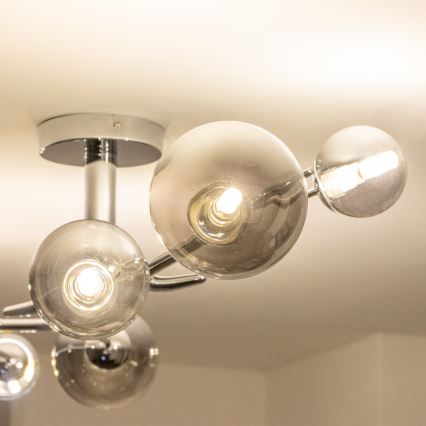 Brilagi - LED stropni luster MISTEL 6xG9/3W/230V crni krom/zadimljeno