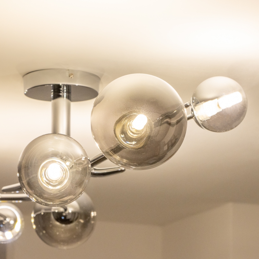 Brilagi - LED stropni luster MISTEL 6xG9/3W/230V crni krom/zadimljeno