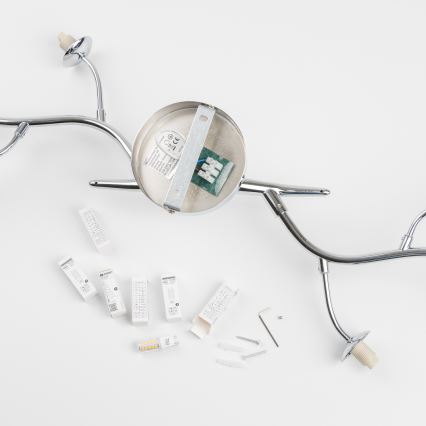 Brilagi - LED stropni luster MISTEL 6xG9/3W/230V crni krom/zadimljeno