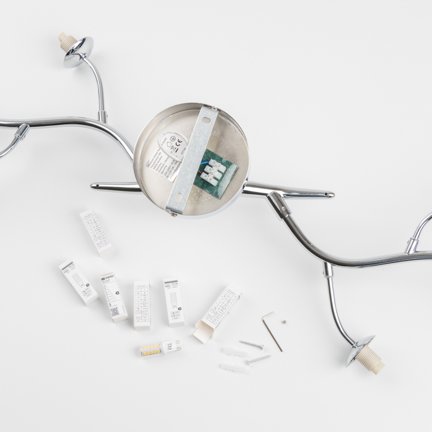 Brilagi - LED stropni luster MISTEL 6xG9/3W/230V crni krom/zadimljeno