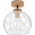 BRILAGI - LED stropni luster RETRO GLASS 1xE27/60W/230V promjer 25 cm hrast/prozirno