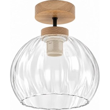 BRILAGI - LED stropni luster RETRO GLASS 1xE27/60W/230V promjer 25 cm hrast/prozirno