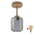 BRILAGI - LED stropni luster RETRO GLASS 1xE27/60W/230V Ø 14 cm bež/dimna siva
