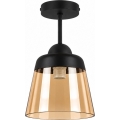 BRILAGI - LED stropni luster RETRO GLASS 1xE27/60W/230V Ø 15,5 cm crna/dimno-bež