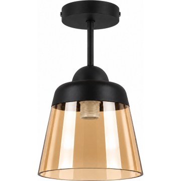 BRILAGI - LED stropni luster RETRO GLASS 1xE27/60W/230V Ø 15,5 cm crna/dimno-bež
