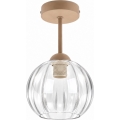 BRILAGI - LED Stropni luster RETRO GLASS 1xE27/60W/230V Ø 18 cm bež/proziran