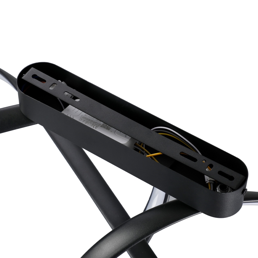 Brilagi - TWISTER LED površinski montirani luster s mogućnošću prigušivanja, 60W/230V, 3000–6000K, crni + daljinski upravljač