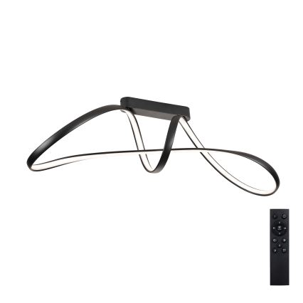 Brilagi - TWISTER LED površinski montirani luster s mogućnošću prigušivanja, 60W/230V, 3000–6000K, crni + daljinski upravljač
