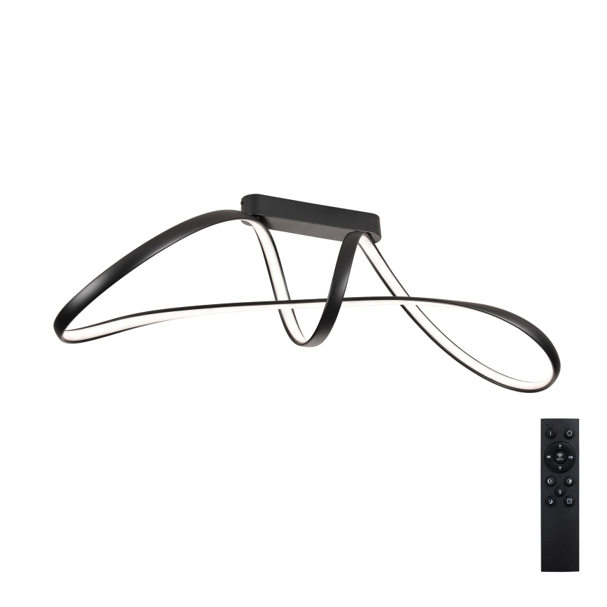 Brilagi - TWISTER LED površinski montirani luster s mogućnošću prigušivanja, 60W/230V, 3000–6000K, crni + daljinski upravljač