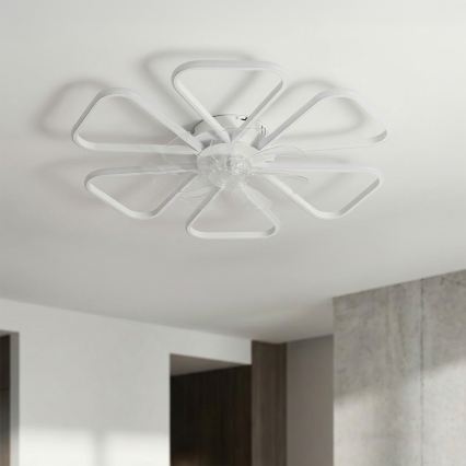 Brilagi - prigušivi LED stropni ventilator LED/38 W/230 V, 3000–6500 K, promjer 76 cm, bijela + daljinski upravljač