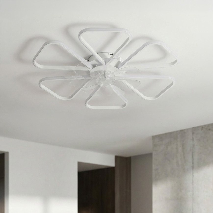 Brilagi - prigušivi LED stropni ventilator LED/38 W/230 V, 3000–6500 K, promjer 76 cm, bijela + daljinski upravljač