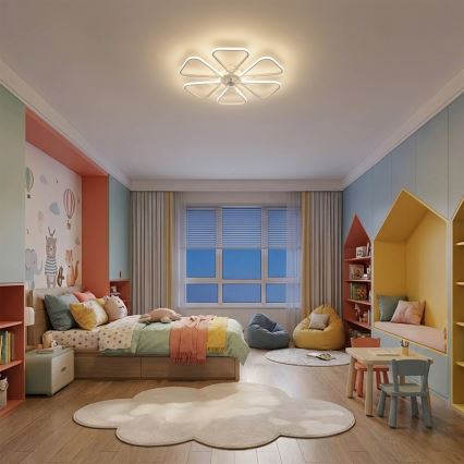 Brilagi - prigušivi LED stropni ventilator LED/38 W/230 V, 3000–6500 K, promjer 76 cm, bijela + daljinski upravljač