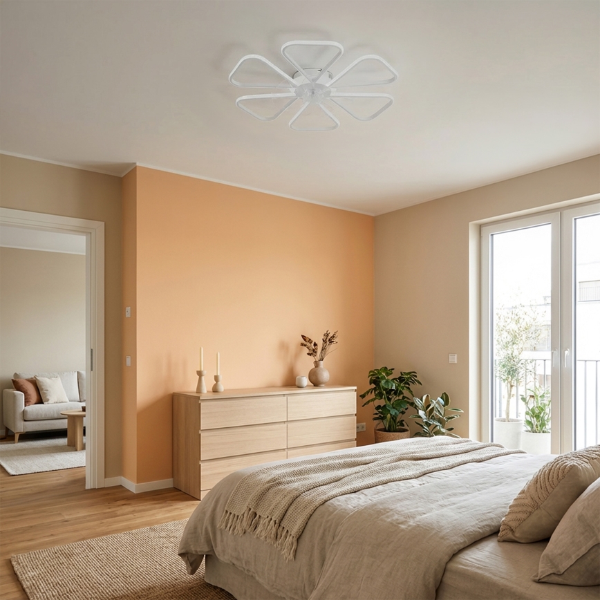 Brilagi - prigušivi LED stropni ventilator LED/38 W/230 V, 3000–6500 K, promjer 76 cm, bijela + daljinski upravljač