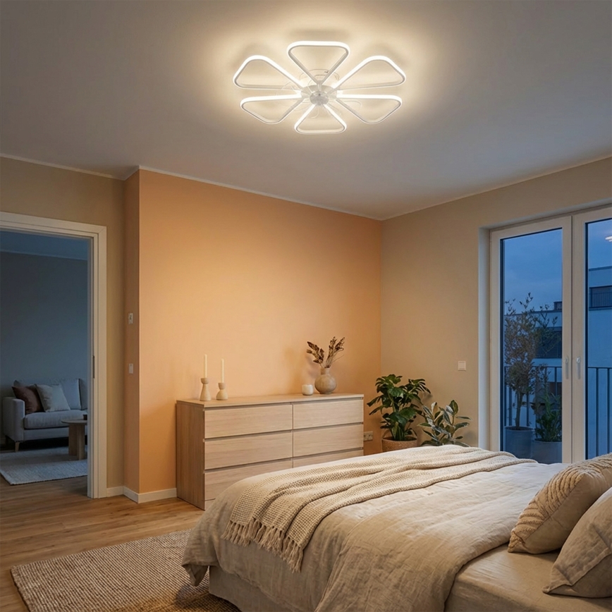 Brilagi - prigušivi LED stropni ventilator LED/38 W/230 V, 3000–6500 K, promjer 76 cm, bijela + daljinski upravljač