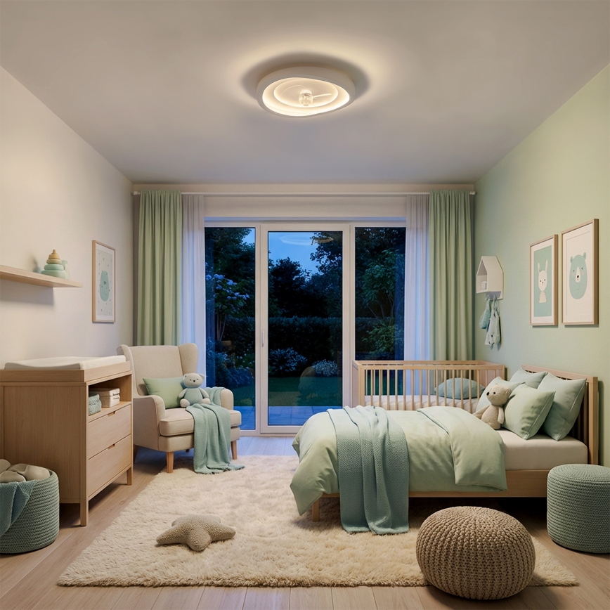 Brilagi - LED prigušiv stropni ventilator LED/80W/230V 3000-6500K Ø 50 cm bijela + daljinski upravljač