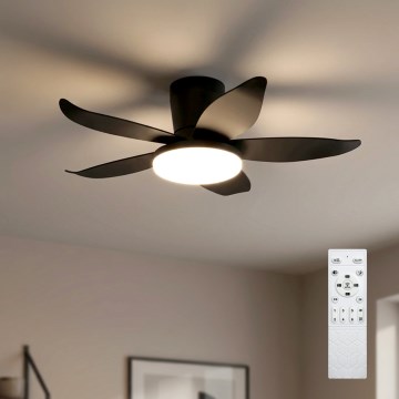 Brilagi - LED stropni ventilator s mogućnošću prigušivanja LED/32W/230V Ø 95 cm crni + daljinski upravljač