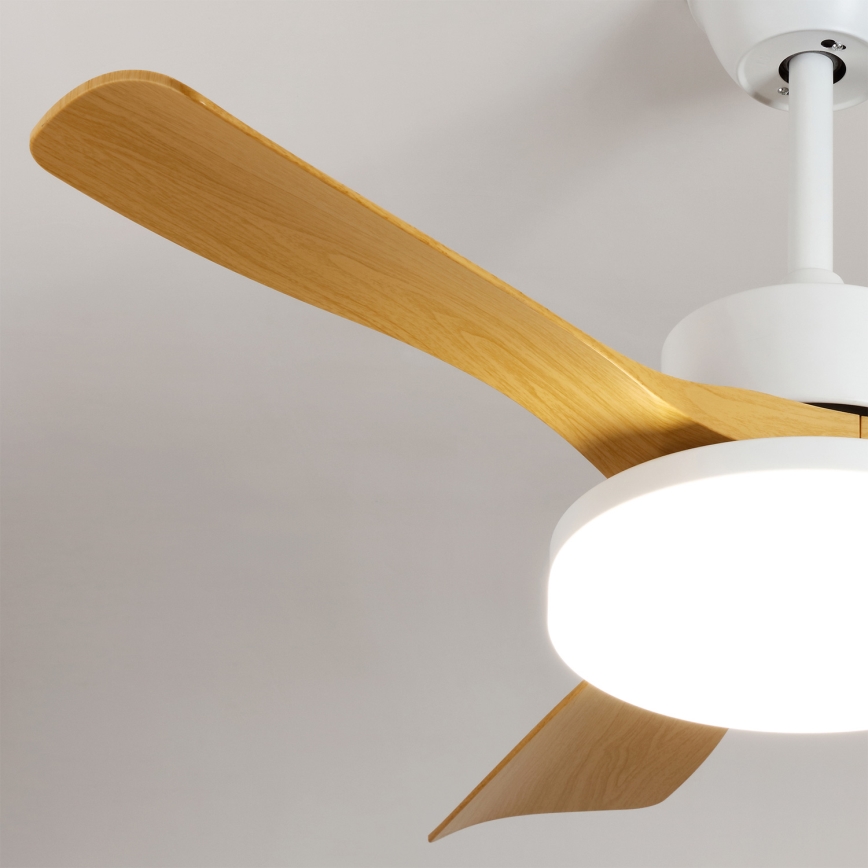 Brilagi - stropni LED ventilator s prigušivanjem LED/34W/230V 3000-6500K pr. 106 cm bijela/smeđa + daljinski upravljač