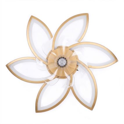 Brilagi - LED stropni ventilator s prigušivanjem LED/34W/230V 3000-6500K pr. 78 cm zlatni + daljinski upravljač