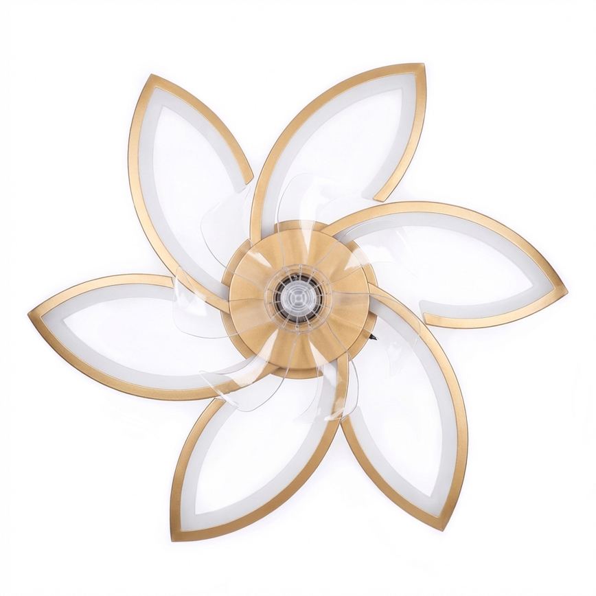 Brilagi - LED stropni ventilator s prigušivanjem LED/34W/230V 3000-6500K pr. 78 cm zlatni + daljinski upravljač