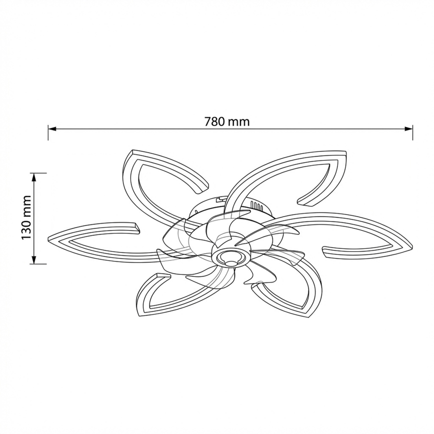Brilagi - LED stropni ventilator s prigušivanjem LED/34W/230V 3000-6500K pr. 78 cm zlatni + daljinski upravljač