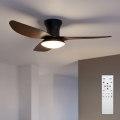 Brilagi - LED stropni ventilator s mogućnošću prigušivanja LED/38W/230V 100 cm crna/smeđa + daljinski upravljač
