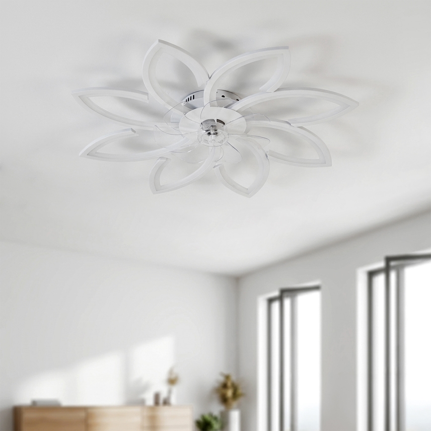 Brilagi - LED prigušivi stropni ventilator LED/43W/230V 3000-6500K promjer 90 cm bijela + daljinski upravljač