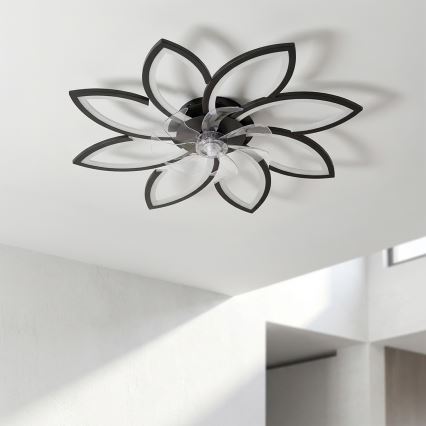 Brilagi - LED stropni ventilator s prigušivanjem LED/43W/230V 3000-6500K prom. 90 cm crna + daljinski upravljač