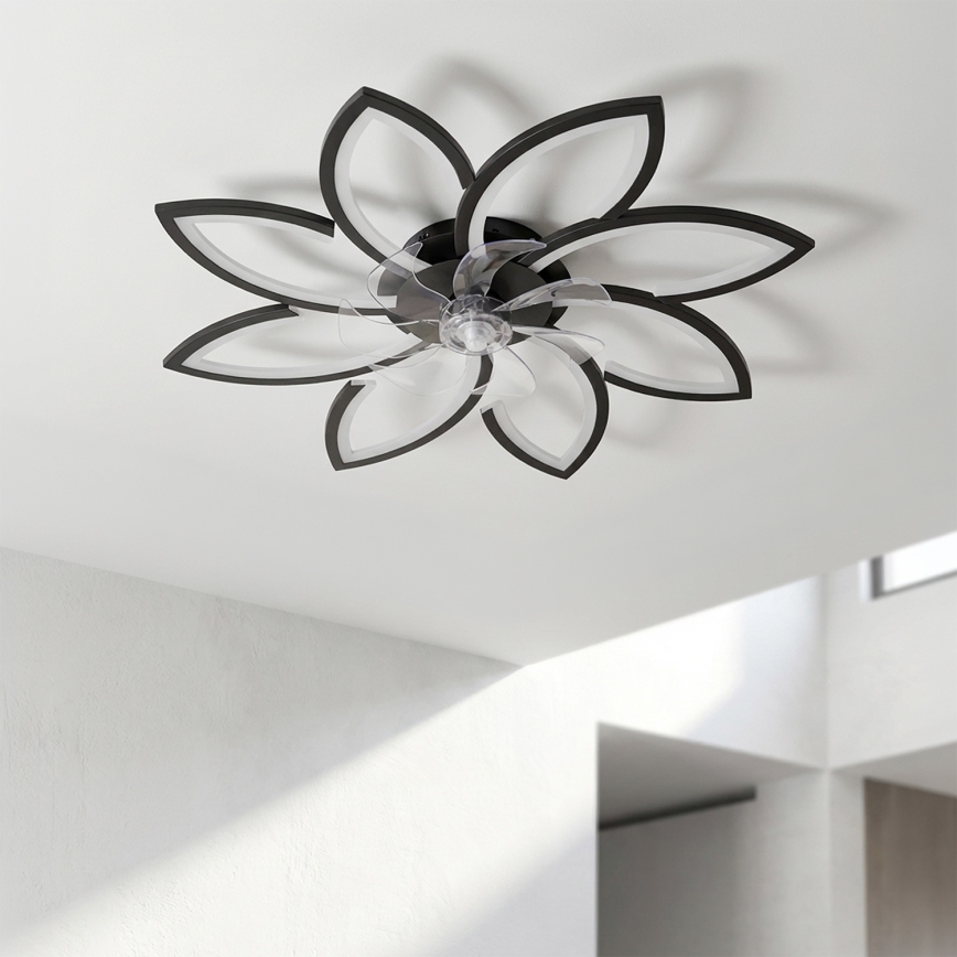 Brilagi - LED stropni ventilator s prigušivanjem LED/43W/230V 3000-6500K prom. 90 cm crna + daljinski upravljač