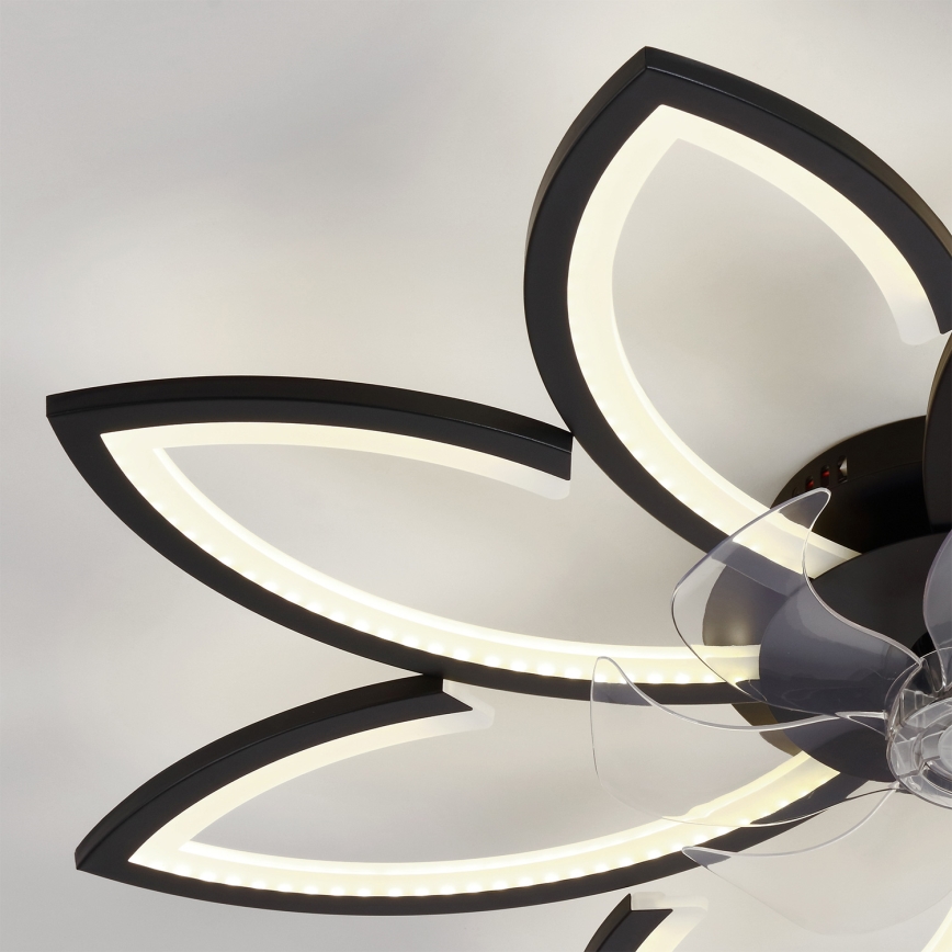 Brilagi - LED stropni ventilator s prigušivanjem LED/43W/230V 3000-6500K prom. 90 cm crna + daljinski upravljač