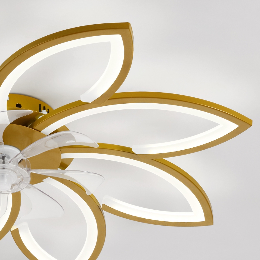 Brilagi - LED prigušivi stropni ventilator LED/43W/230V Ø 90 cm, zlatni + daljinski upravljač
