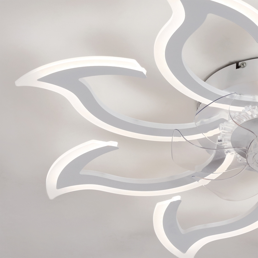 Brilagi - LED stropni ventilator s mogućnošću prigušivanja, LED 44 W, 230 V, 3000-6500 K, promjer 90 cm, bijela + daljinski upravljač