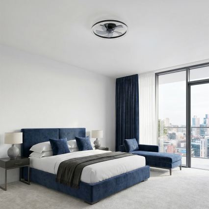 Brilagi - LED stropni ventilator s prigušivanjem LED/62W/230V 3000-6500K Ø 50 cm crni + daljinski upravljač
