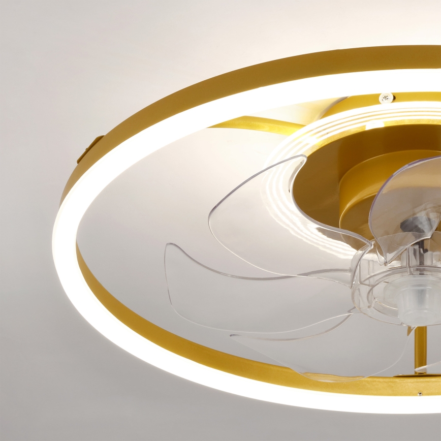 Brilagi - LED prigušivi stropni ventilator LED/66W/230V 3000-6500K prom. 55 cm bijela/zlatna + daljinski upravljač