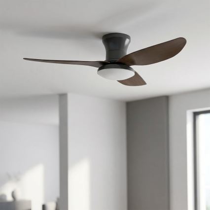 Brilagi - LED prigušivi stropni ventilator LED/38W/230V 3000-6500K, promjer 100 cm, crna/smeđa + daljinski upravljač
