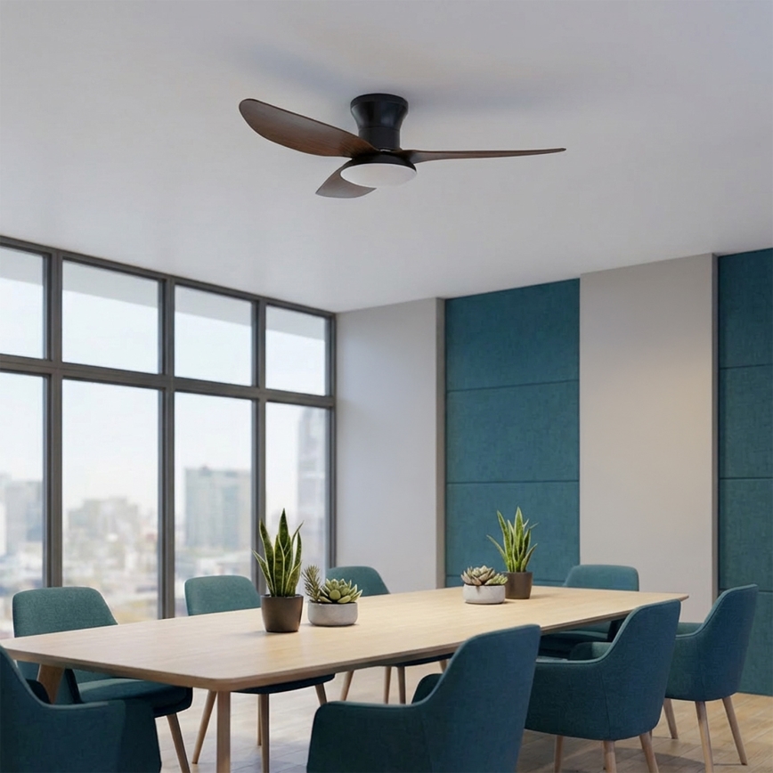 Brilagi - LED prigušivi stropni ventilator LED/38W/230V 3000-6500K, promjer 100 cm, crna/smeđa + daljinski upravljač