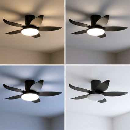 Brilagi - LED stropni ventilator s prigušivanjem LED/32W/230V 3000-6500K Ø95 cm crni + daljinski upravljač