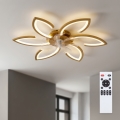 Brilagi - LED stropni ventilator s prigušivanjem LED/34W/230V 3000-6500K pr. 78 cm zlatni + daljinski upravljač