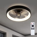Brilagi - LED stropni ventilator s prigušivanjem LED/34W/230V 3000-6500K Ø 50 cm crni + daljinski upravljač